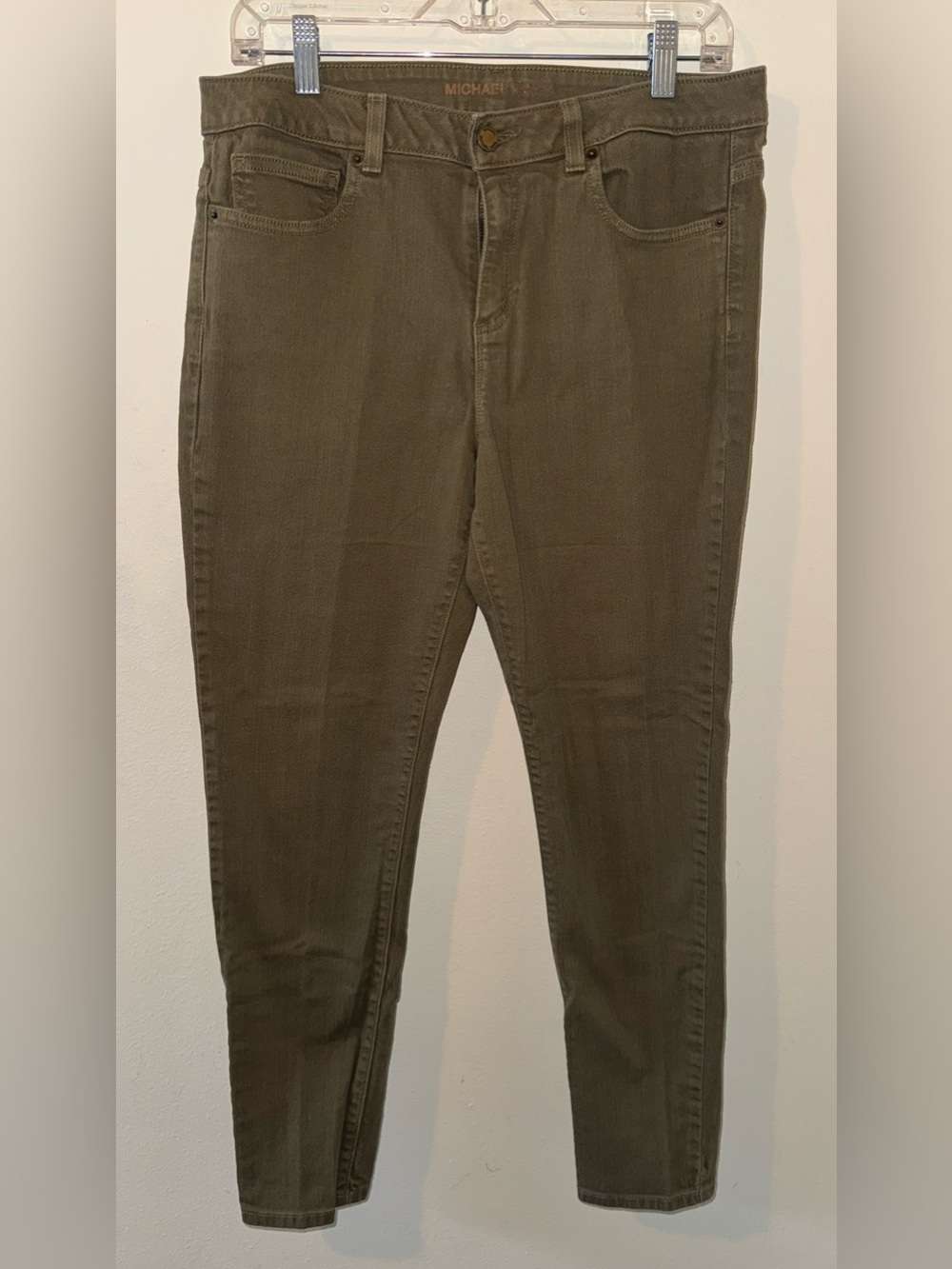 Michael Kors Olive Green Slim Jeans